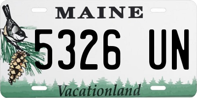 ME license plate 5326UN