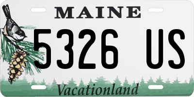 ME license plate 5326US