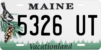 ME license plate 5326UT