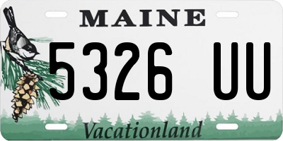 ME license plate 5326UU