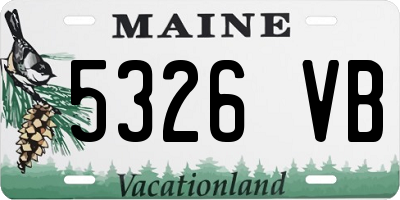 ME license plate 5326VB