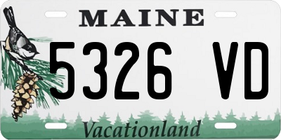 ME license plate 5326VD