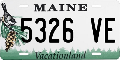 ME license plate 5326VE