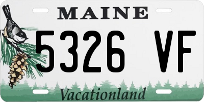 ME license plate 5326VF