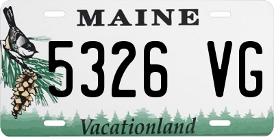 ME license plate 5326VG