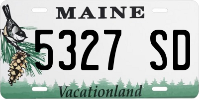 ME license plate 5327SD