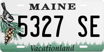 ME license plate 5327SE