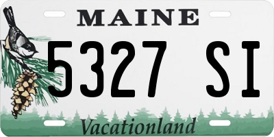 ME license plate 5327SI
