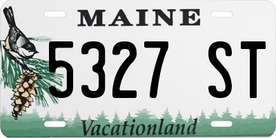 ME license plate 5327ST