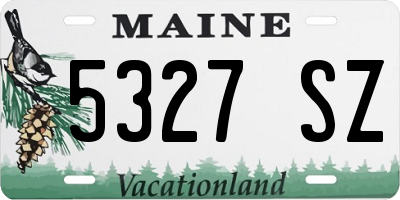 ME license plate 5327SZ