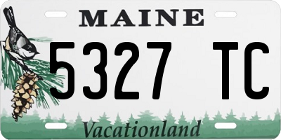 ME license plate 5327TC