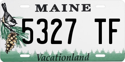ME license plate 5327TF