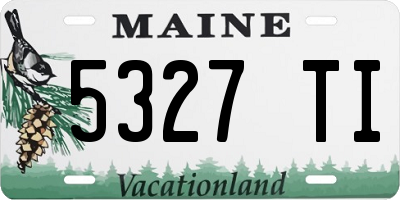 ME license plate 5327TI
