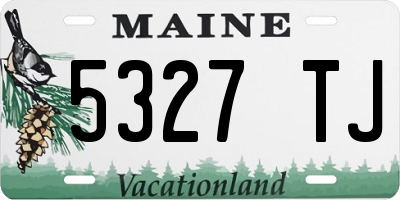 ME license plate 5327TJ