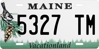ME license plate 5327TM