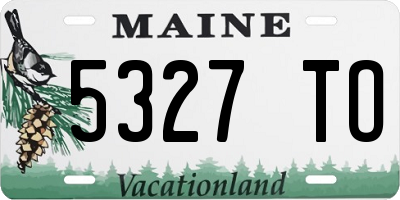 ME license plate 5327TO