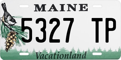 ME license plate 5327TP