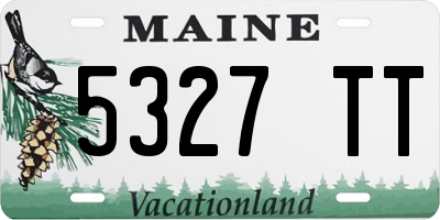ME license plate 5327TT