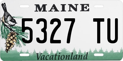 ME license plate 5327TU