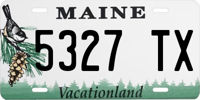 ME license plate 5327TX