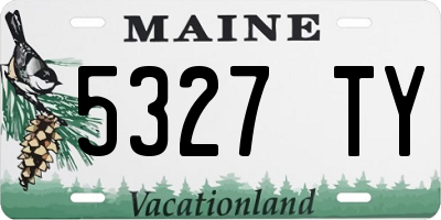 ME license plate 5327TY