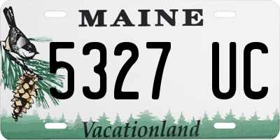 ME license plate 5327UC