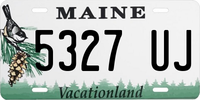 ME license plate 5327UJ