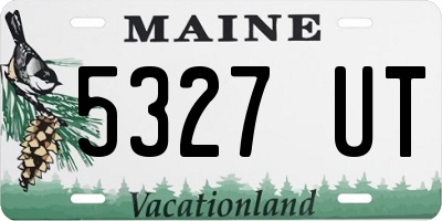 ME license plate 5327UT