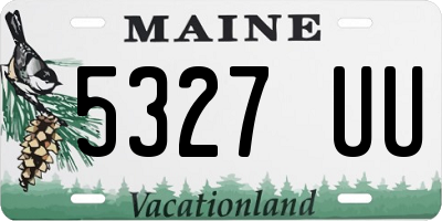 ME license plate 5327UU