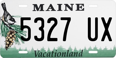 ME license plate 5327UX