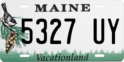 ME license plate 5327UY