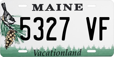ME license plate 5327VF