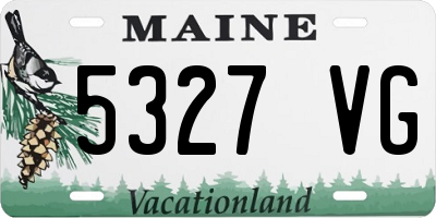 ME license plate 5327VG