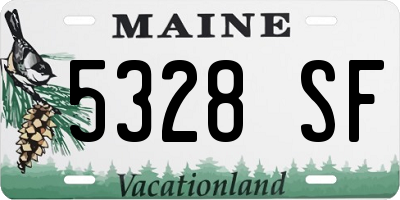 ME license plate 5328SF