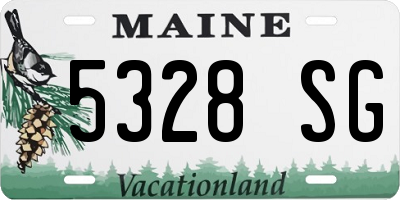 ME license plate 5328SG