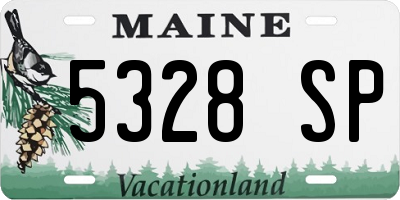 ME license plate 5328SP