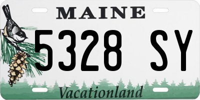 ME license plate 5328SY