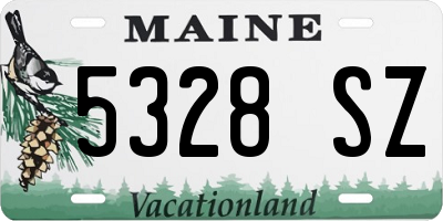 ME license plate 5328SZ