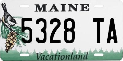 ME license plate 5328TA