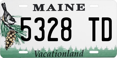 ME license plate 5328TD