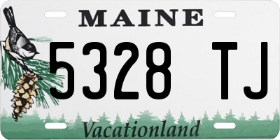 ME license plate 5328TJ