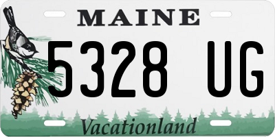ME license plate 5328UG