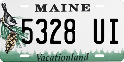 ME license plate 5328UI