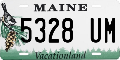 ME license plate 5328UM