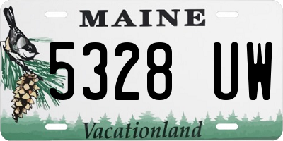 ME license plate 5328UW