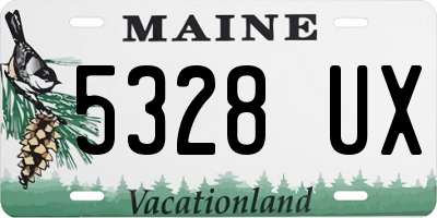 ME license plate 5328UX