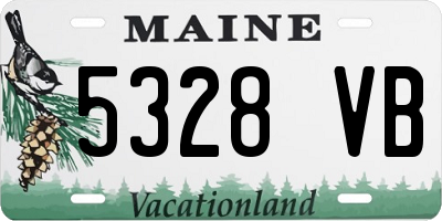 ME license plate 5328VB
