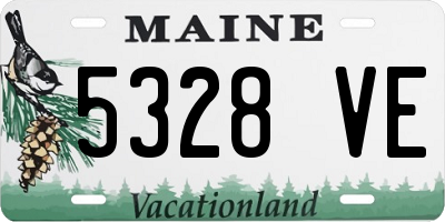 ME license plate 5328VE