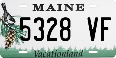 ME license plate 5328VF
