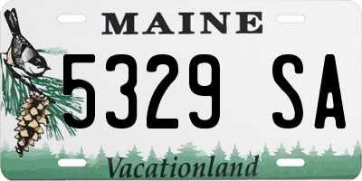 ME license plate 5329SA